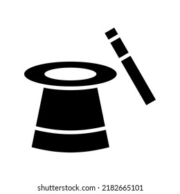 magician hat icon or logo isolated sign symbol vector illustration - high quality black style vector icons
