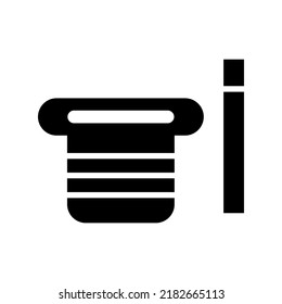 magician hat icon or logo isolated sign symbol vector illustration - high quality black style vector icons
