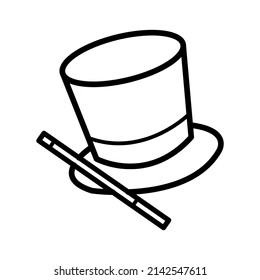 Magician hat icon in trendy vector design illustration