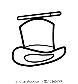 Magician hat icon in trendy vector design illustration