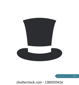 Magician Hat Icon Vector Template Flat Design