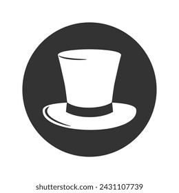 Magician Hat Icon Vector Template Flat Design