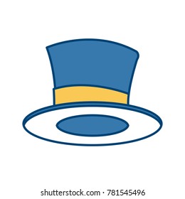 Magician hat isolated
