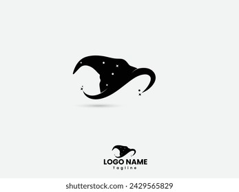 Magician hat logo design template. Magic hat vector art. Hat art. Business. Premium. Black color. Shine. Kids. Finance. Gentleman