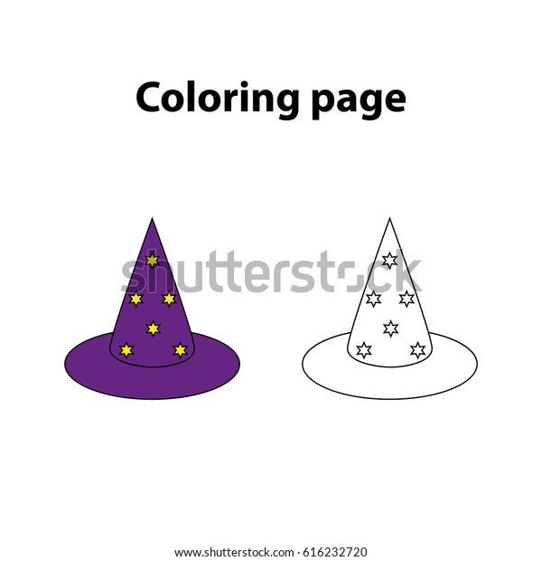 A\
MAGICIAN HAT - painting page, game for children\
(kids)