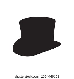 Magician hat silhouette. Magician hat icon vector illustration design.