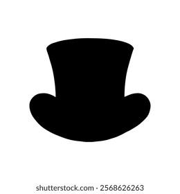 Magician hat vector silhouette illustration design on white background.