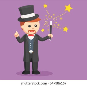 magician with his wand