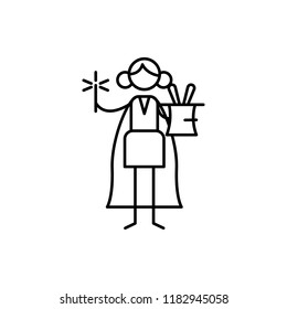 magician icon. Element of human hobbies icon for mobile concept and web apps. Thin line magician icon can be used for web and mobile on white background
