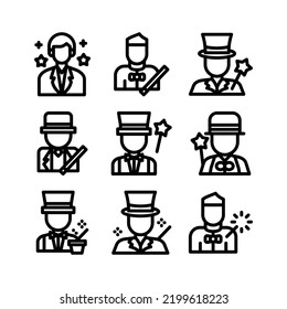 magician icon or logo isolated sign symbol vector illustration - Collection of high quality black style vector icons
