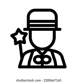 magician icon or logo isolated sign symbol vector illustration - high quality black style vector icons
