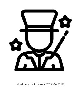 magician icon or logo isolated sign symbol vector illustration - high quality black style vector icons
