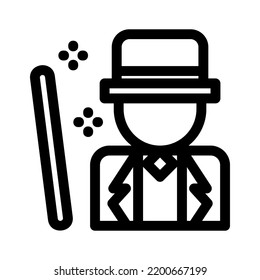 magician icon or logo isolated sign symbol vector illustration - high quality black style vector icons
