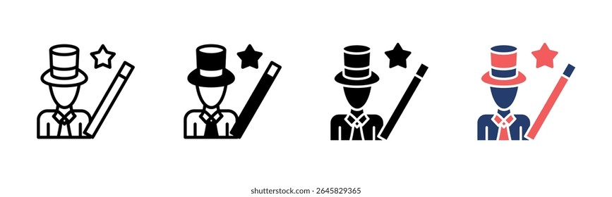 Magician icon sheet multiple style collection