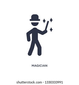 magician icon. Simple element illustration from outdoor activities concept. magician editable symbol design on white background. Can be use for web and mobile.