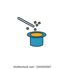 Magician icon. Simple element from party icon icons collection. Creative Magician icon ui, ux, apps, software and infographics.