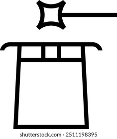 magician icon. Thin linear style design isolated on white background