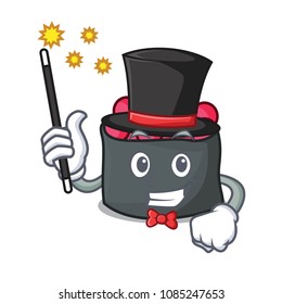 Magician ikura mascot cartoon style