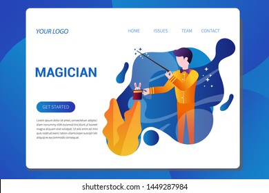Magician Illustration for Landing Page