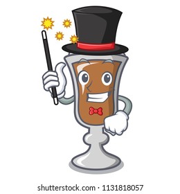 Magician irish coffee mascot cartoon