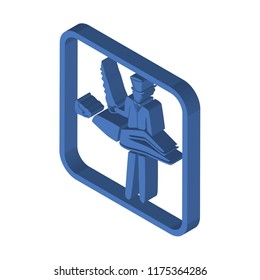Magician isometric left top view 3D icon