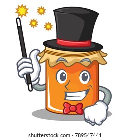 Magician jam mascot cartoon style