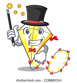 Magician kite with on clouds shape character