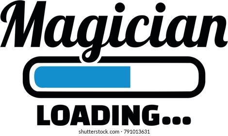 Magician loading bar with job title
