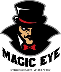 magician logo , magician eye vector , magic logo , magic hat logo 