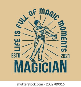 magician logo holding wand