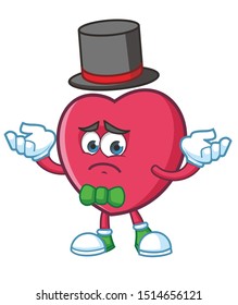 magician love symbol mascot character vector