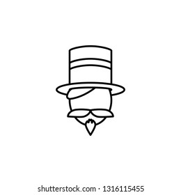 Magician, magic man icon. Element of magic for mobile concept and web apps icon. Thin line icon for website design and development