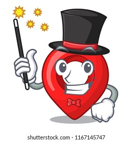 Magician map marker navigation pin mascot cartoon