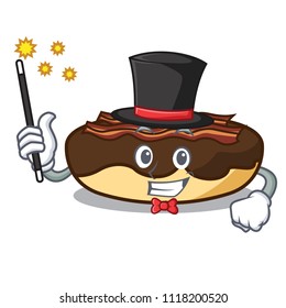 Magician maple bacon bar mascot cartoon