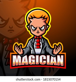 Magician mascot esport logo design