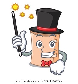 Magician medical gauze mascot cartoon vector illustration