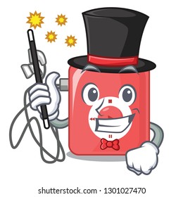 Magician mp3 player isolated on with mascot