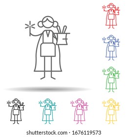 Magician multi color set icon. Simple thin line, outline vector of hobbie icons for ui and ux, website or mobile application