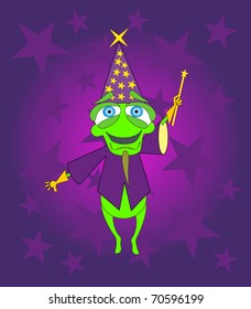 magician on star background