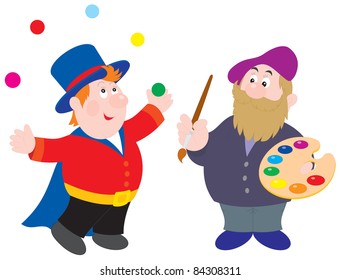 Magician and painter