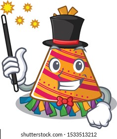 Magician party hat in a above mascot