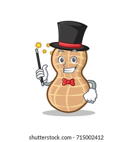Magician peanut character cartoon style
