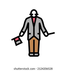 Zauberkunstfarbensymbol, Vektorgrafik. Zauberkünstlerisches Leistungszeichen. einzelne Symbolillustration