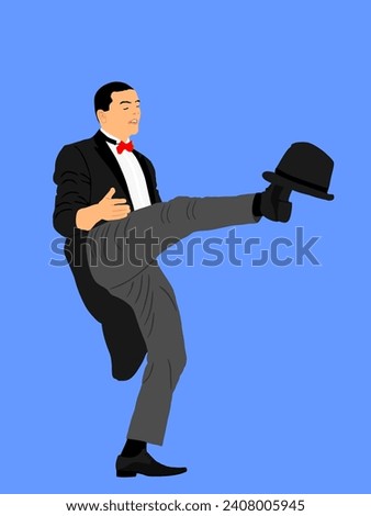 Similar – Image, Stock Photo Magician performing disappearing trick on stage