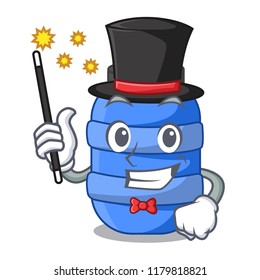 Magician plastic barrel container for fish cartoon