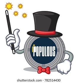 Magician populous coin character cartoon