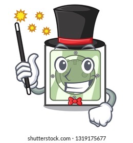 Magician power socket isolated with in mascot