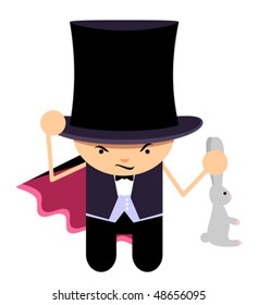 Magician with rabbit