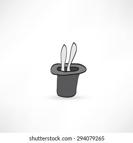 Magician Rabbit in Hat