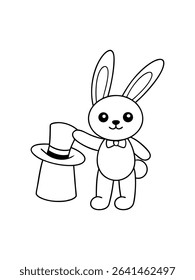 magician rabbit top hat trick
